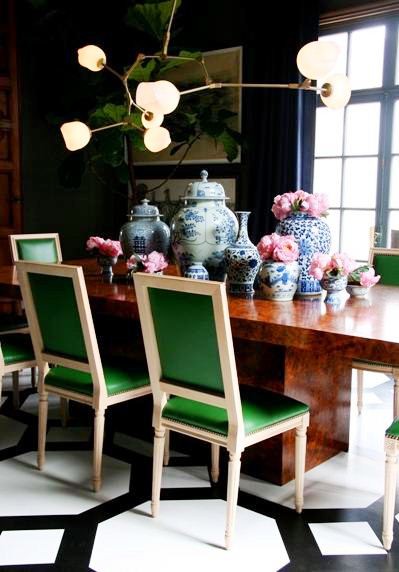 Emerald dining chairs Grant K. Gibson