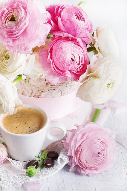 coffee and flowers